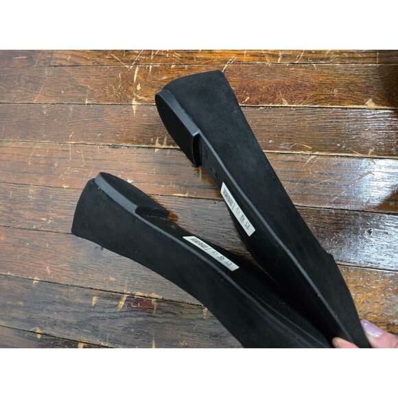 ASOS Design Lucky Pointed Ballet Falts in Black Suedette sz US 8 - Picture 5 of 10